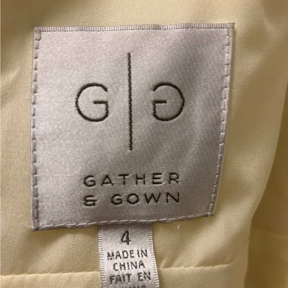 Gather and Gown Soft Yellow Chiffon Dresss - Picture 3 of 3